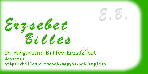 erzsebet billes business card